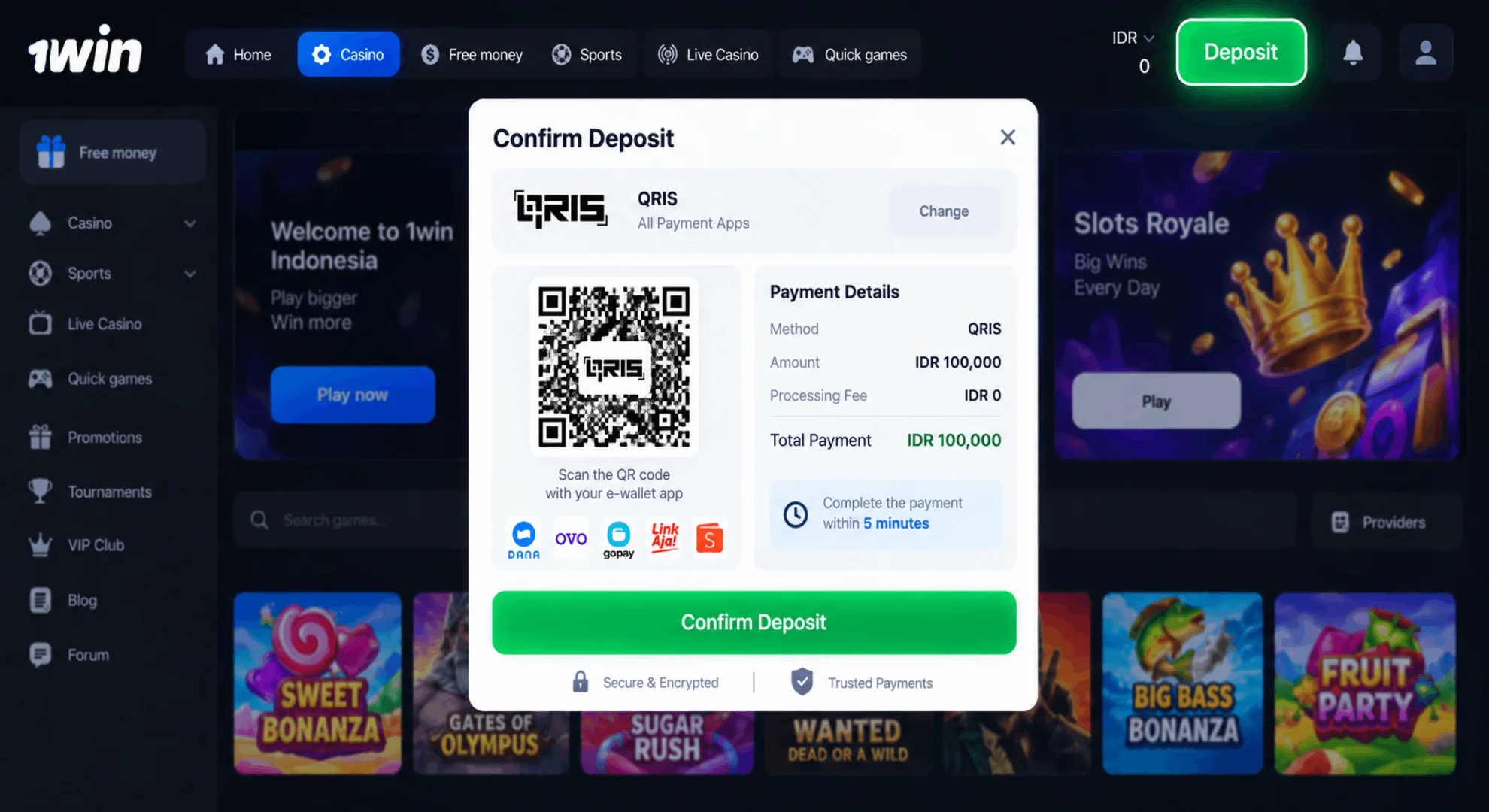Confirm and complete payment